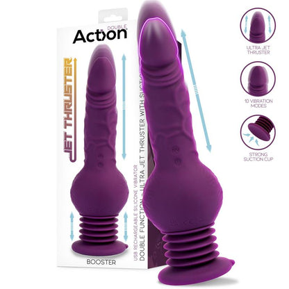 ACTION - BOOSTER VIBRADOR CON THRUSTING ULTRA JET THRUSTER CON POTENTE VENTOSA