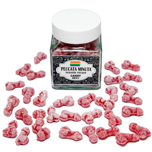 DIVERTY SEX - BOTE 40 CARAMELOS PENE LGBT FRESA/CEREZA