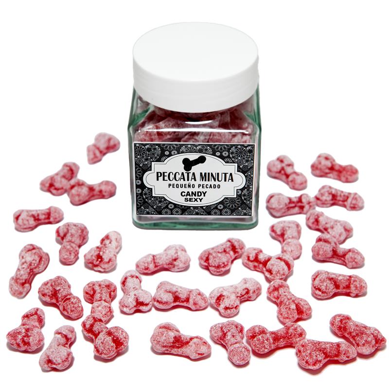 DIVERTY SEX - BOTE 40 CARAMELOS PENE SABOR FRESA/CEREZA