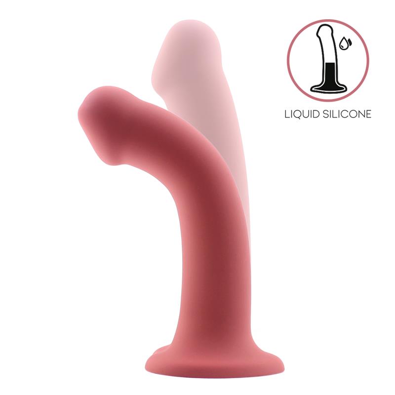 ACTION - BOUNCY DILDO SILICONA LÍQUIDA HIPER FLEXIBLE 6.5 - 16.5 CM TALLA S BURGUNDY