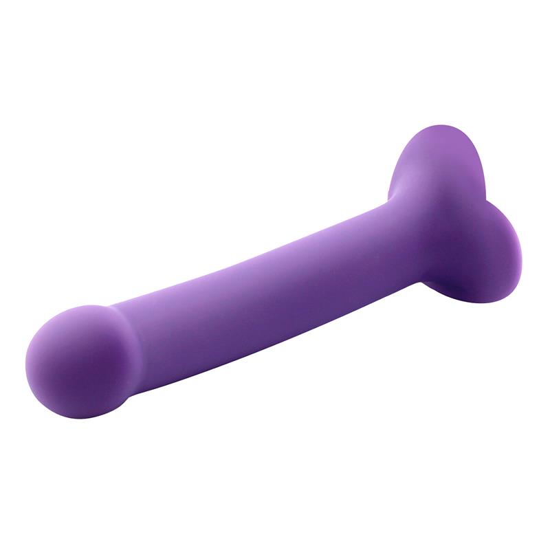 ACTION - BOUNCY DILDO SILICONA LÍQUIDA HIPER FLEXIBLE 7 - 18 CM TALLA M PÚRPURA