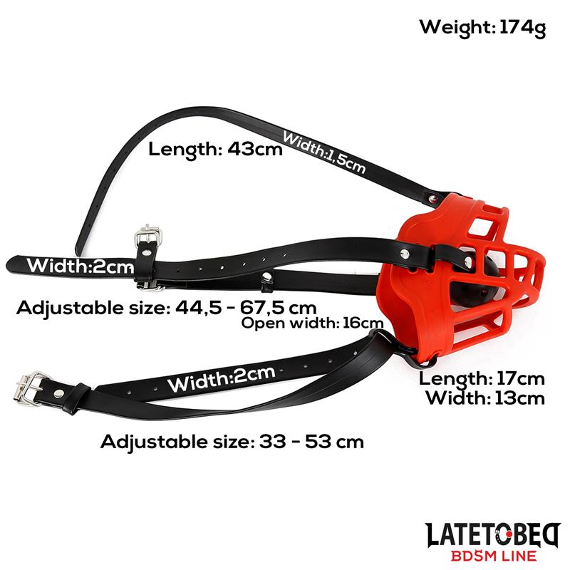 LATETOBED BDSM LINE - BOZAL CON MORDAZA AJUSTABLE