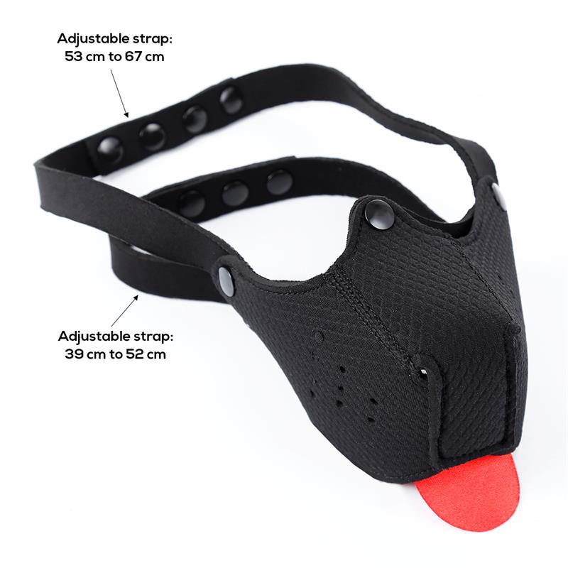 A-GUSTO - BOZAL DE PERRO DE NEOPRENO DESMONTABLE AJUSTABLE NEGRO