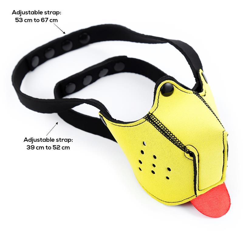 A-GUSTO - BOZAL DE PERRO DE NEOPRENO DESMONTABLE Y AJUSTABLE AMARILLO