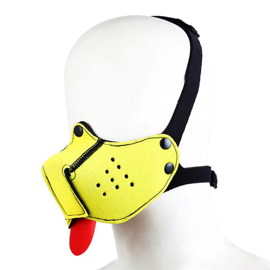 A-GUSTO - BOZAL DE PERRO DE NEOPRENO DESMONTABLE Y AJUSTABLE AMARILLO