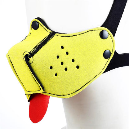 A-GUSTO - BOZAL DE PERRO DE NEOPRENO DESMONTABLE Y AJUSTABLE AMARILLO