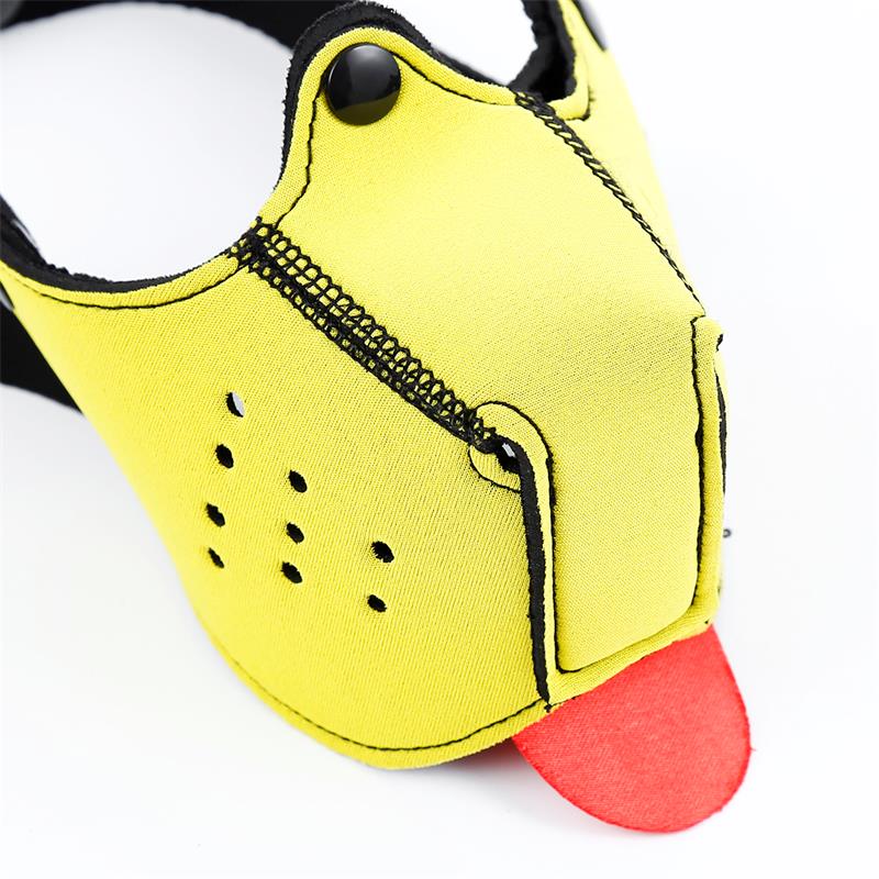 A-GUSTO - BOZAL DE PERRO DE NEOPRENO DESMONTABLE Y AJUSTABLE AMARILLO