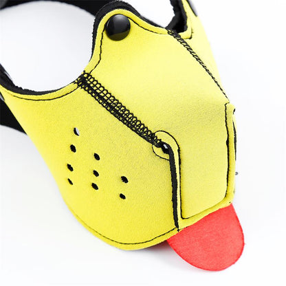 A-GUSTO - BOZAL DE PERRO DE NEOPRENO DESMONTABLE Y AJUSTABLE AMARILLO