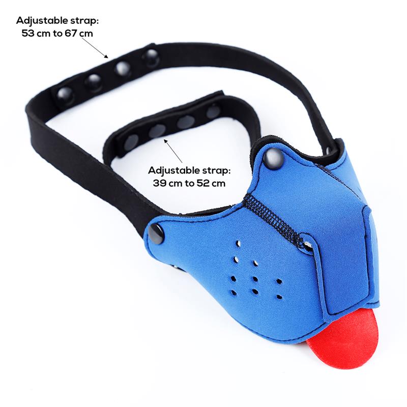 A-GUSTO - BOZAL DE PERRO DE NEOPRENO DESMONTABLE Y AJUSTABLE AZUL