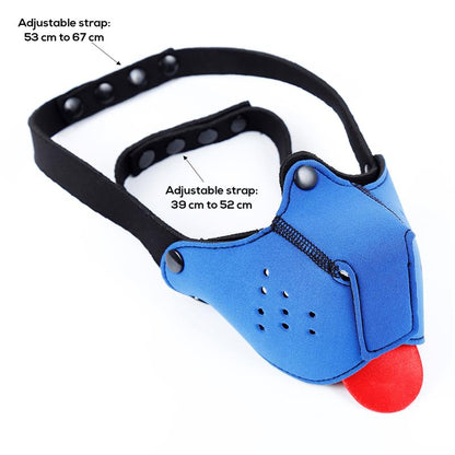 A-GUSTO - BOZAL DE PERRO DE NEOPRENO DESMONTABLE Y AJUSTABLE AZUL