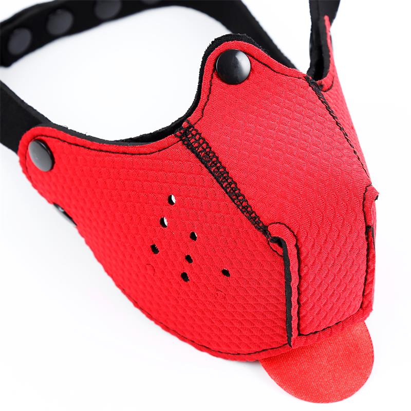 A-GUSTO - BOZAL DE PERRO DE NEOPRENO DESMONTABLE Y AJUSTABLE ROJO