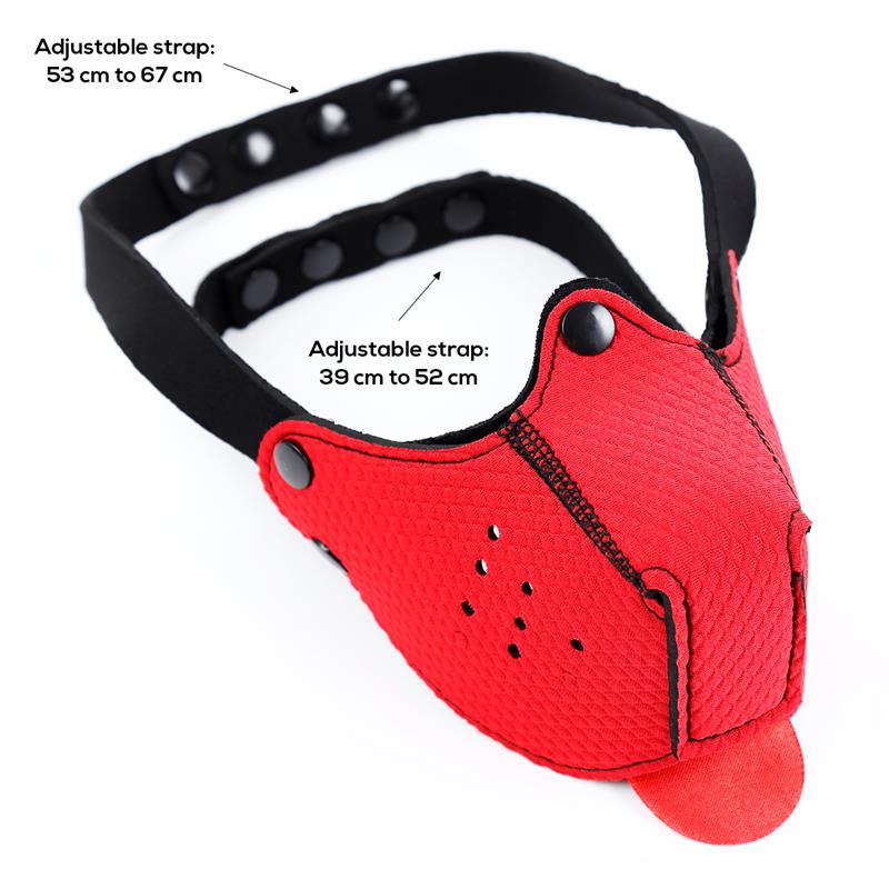 A-GUSTO - BOZAL DE PERRO DE NEOPRENO DESMONTABLE Y AJUSTABLE ROJO