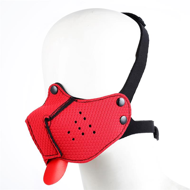 A-GUSTO - BOZAL DE PERRO DE NEOPRENO DESMONTABLE Y AJUSTABLE ROJO