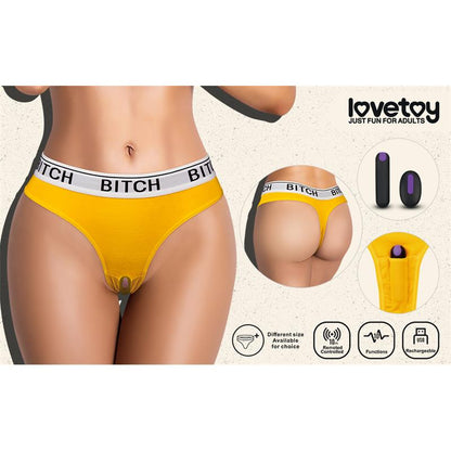 LOVETOY - BRAGUITA ABIERTA CON BALA VIBRADORA Y CONTROL REMOTO TALLA S
