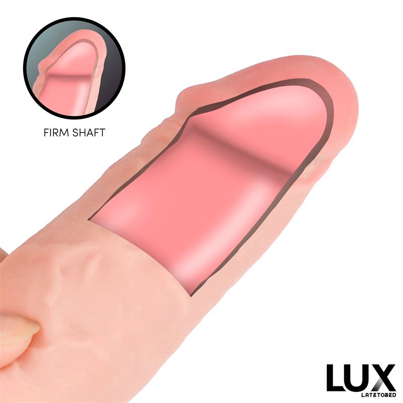 LUX - BRANT DILDO TRIPLE DENSIDAD CON TESTÍCULOS 7.6