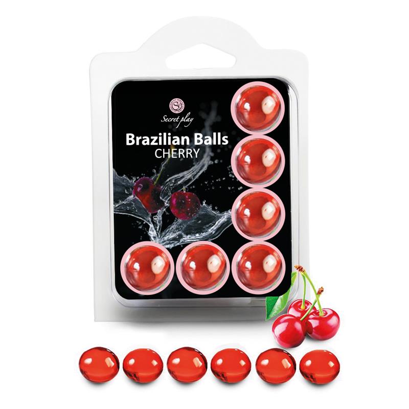 SECRET PLAY - BRAZILIAN BALLS SET 6  CEREZA
