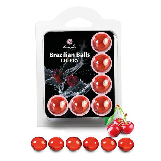 SECRET PLAY - BRAZILIAN BALLS SET 6  CEREZA