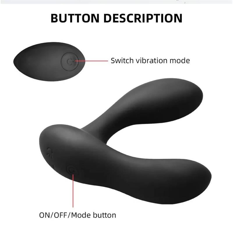 TARDENOCHE - BRETT MASAJEADOR PROSTÁTICO CONTROL REMOTO USB SILICONA LÍQUIDA
