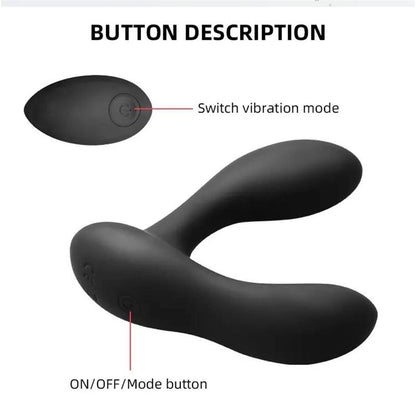 TARDENOCHE - BRETT MASAJEADOR PROSTÁTICO CONTROL REMOTO USB SILICONA LÍQUIDA
