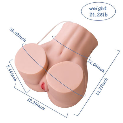 XISE - BRIDGET TORSO CON VIBRACIÓN Y EFECTO SUCCIÓN 11 KG
