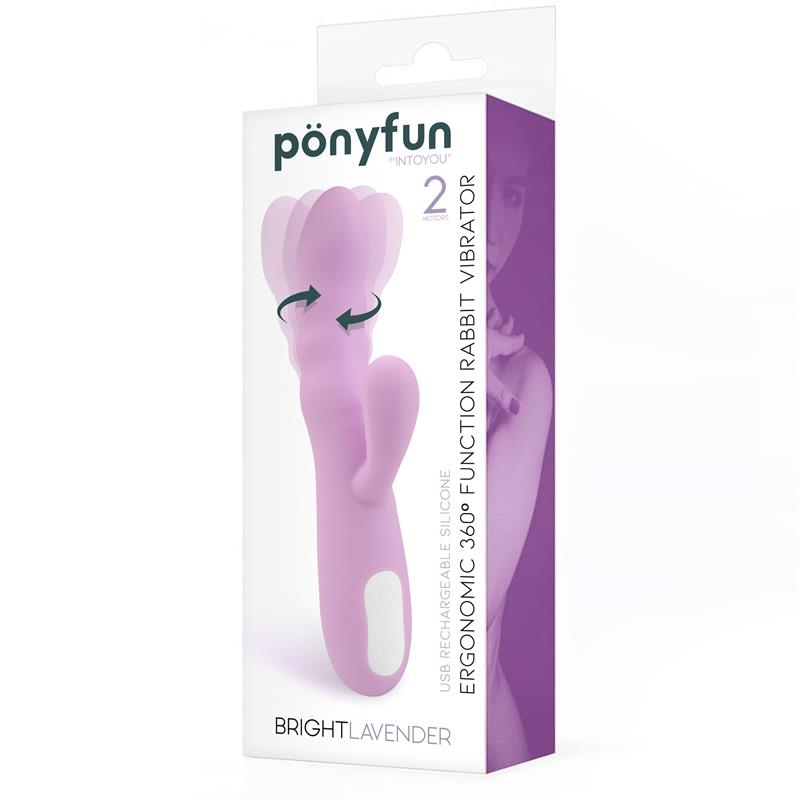 INTOYOU - BRIGHTLAVENDER VIBRADOR Y ROTADOR DOBLE MOTOR 360º USB SILICONA