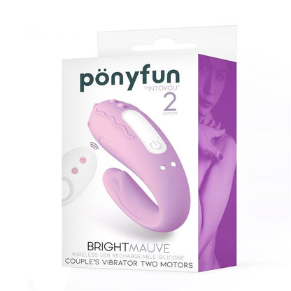 INTOYOU - BRIGHTMAUVE VIBRADOR PARA PAREJAS DOBLE MOTOR CONTROL REMOTO USB SILICONA