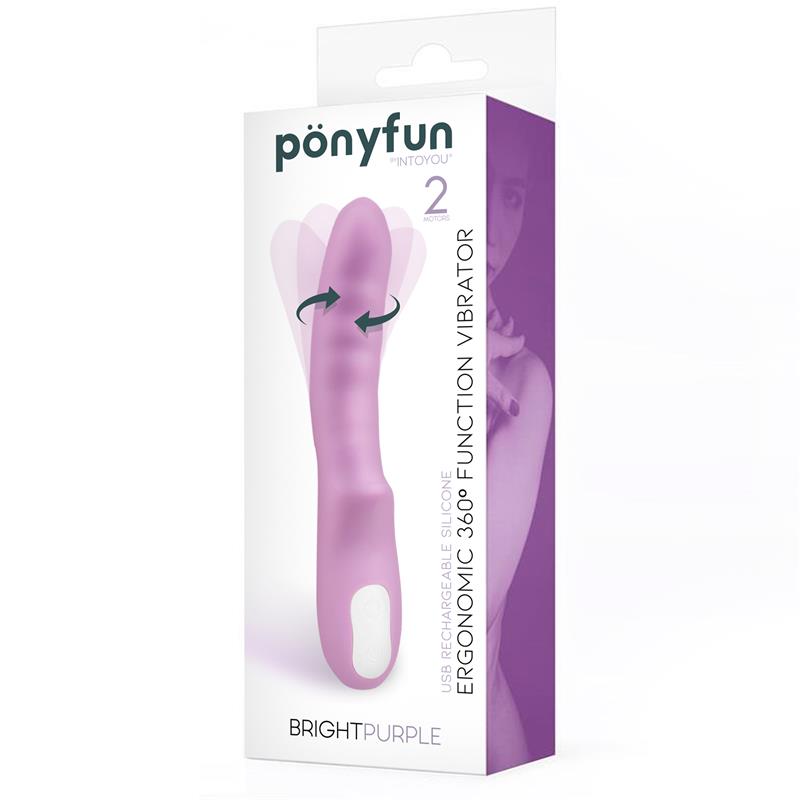 INTOYOU - BRIGHTPURPLE VIBRADOR Y ROTADOR DOBLE MOTOR 360º USB SILICONA