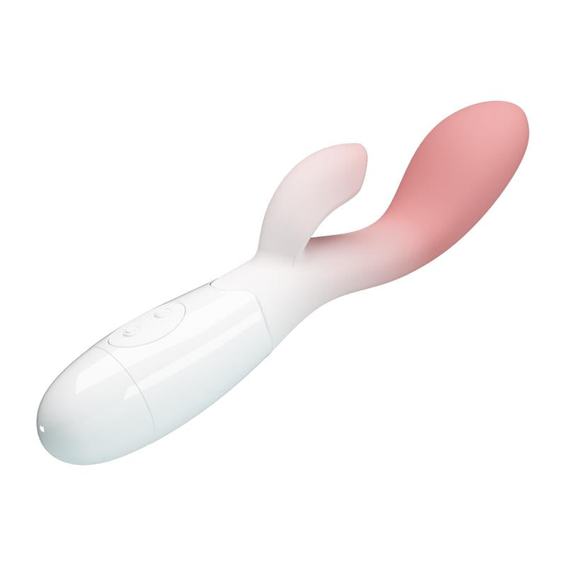 PRETTY LOVE - BRIGHTY VIBRADOR PUNTO G + ESTIMULADOR CLÍTORIS 30 VIBRACIONES ROSA