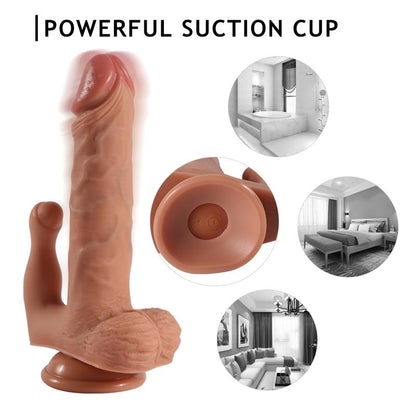 SHEQU - BRODY DILDO CON 20 MODOS DE VIBRACIÓN Y ESTIMULADOR DE CLÍTORIS