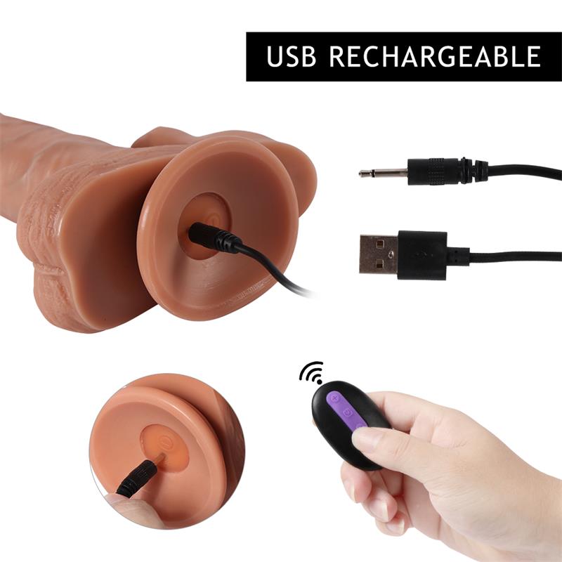 SHEQU - BRODY DILDO CON 20 MODOS DE VIBRACIÓN Y ESTIMULADOR DE CLÍTORIS