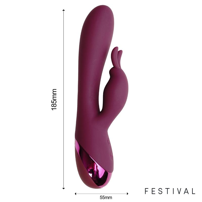 FESTIVAL - BROLE VIBRADOR USB ROJO