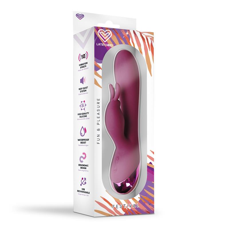 FESTIVAL - BROLE VIBRADOR USB ROJO