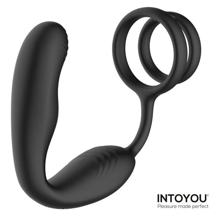 INTOYOU - BRUCE MASAJEADOR PROSTÁTICO 360º Y DOBLE ANILLO CON VIBRACIÓN