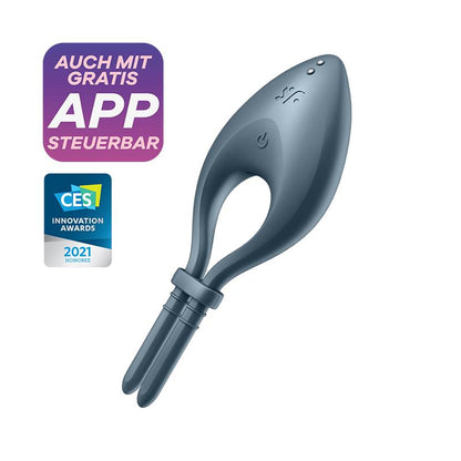 SATISFYER - BULLSEYE ANILLO VIBRADOR APP AZUL