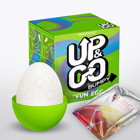 UP&GO - BUMPY HUEVO MASTURBADOR ELÁSTICO VERDE