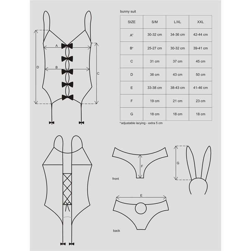 OBSESSIVE - BUNNY DISFRAZ CONEJITA 4 PIEZAS TALLA L/XL