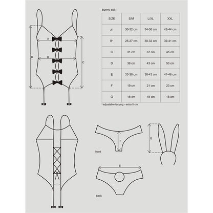 OBSESSIVE - BUNNY DISFRAZ CONEJITA 4 PIEZAS TALLA L/XL