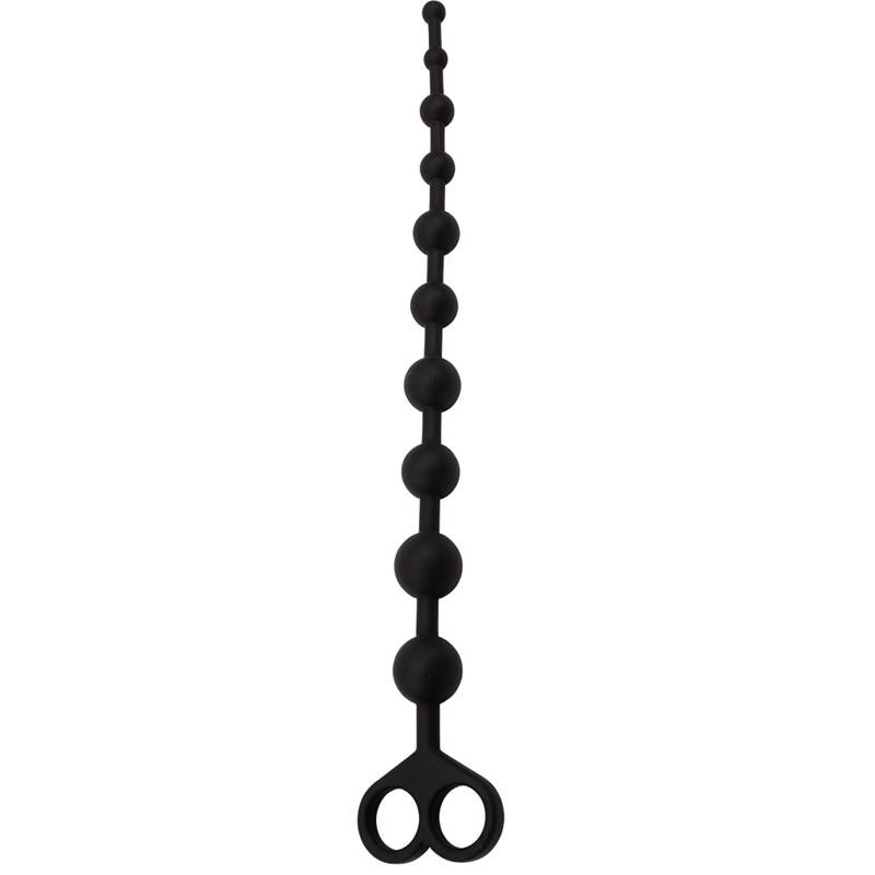 CHISA - CADENA ANAL 30.8 X 2.4 CM SILICONA NEGRO