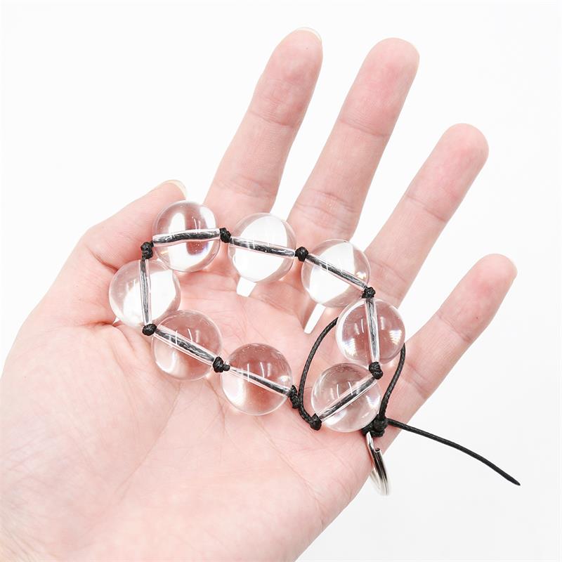 LATETOBED BDSM LINE - CADENA ANAL CON BOLAS DE CRISTAL 4 TAMAÑOS