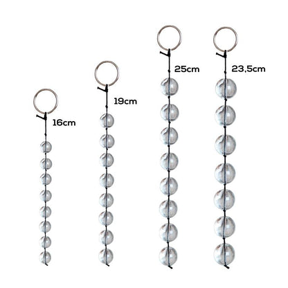 LATETOBED BDSM LINE - CADENA ANAL CON BOLAS DE CRISTAL 4 TAMAÑOS