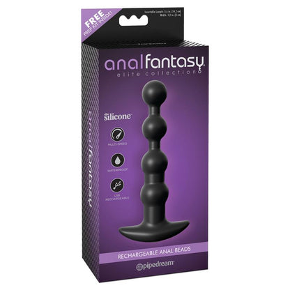 ANAL FANTASY ELITE - CADENA ANAL CON VIBRACIÓN NEGRO
