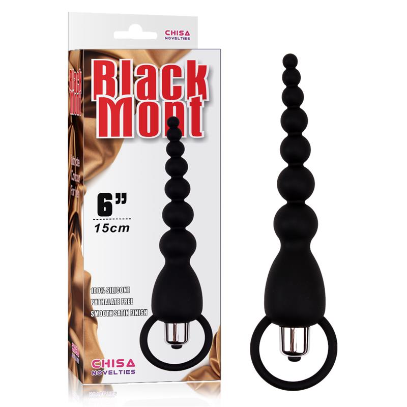CHISA - CADENA ANAL ELITE POWER 19.5 CM SILICONA NEGRO