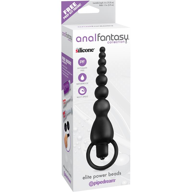 ANAL FANTASY COLLECT. - CADENA ANAL ELITE POWER BEADS NEGRO