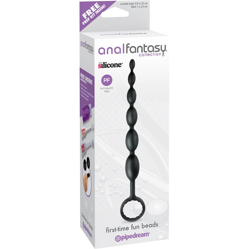 ANAL FANTASY COLLECT. - CADENA ANAL FIRST-TIME FUN BEADS NEGRO
