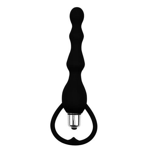CHISA - CADENA ANAL TAIL POWER SILICONA NEGRO