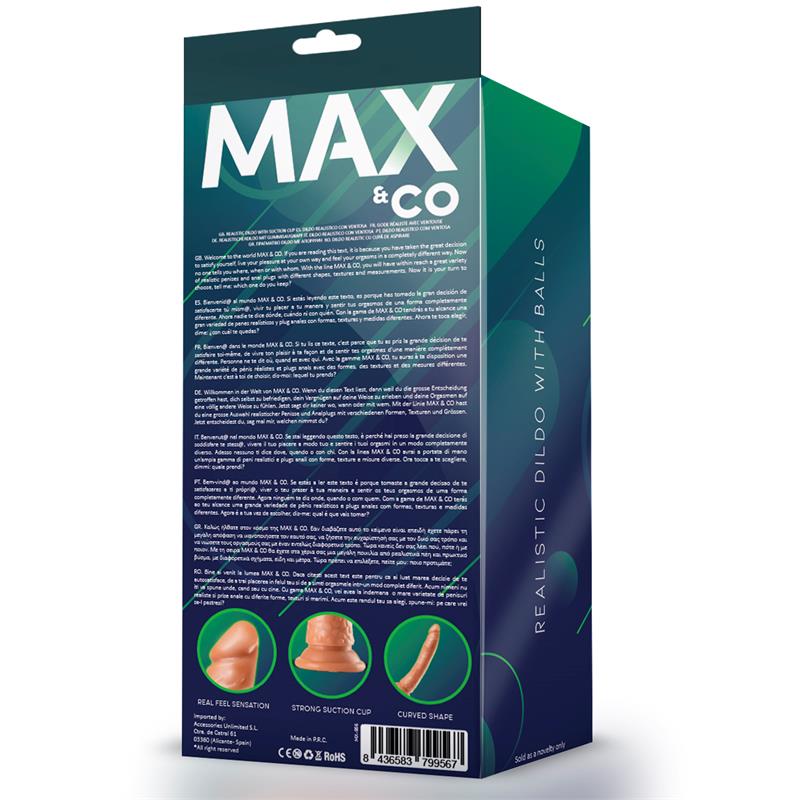 MAX & CO - CAGE DILDO REALISTA NATURAL 8,65 - 22 CM