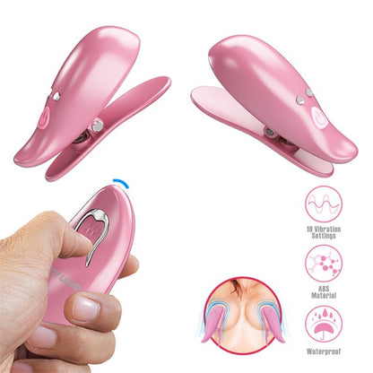 PRETTYLOVE - CAILEY PINZAS PARA PEZONES CON VIBRACIÓN Y CONTROL REMOTO