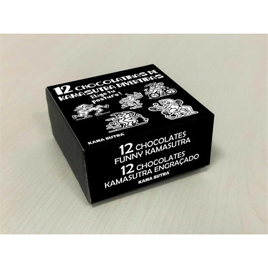 DIVERTY SEX - CAJA DE 12 CHOCOLATINAS DE CHOCOLATE CON LECHE DEL KAMASUTRA