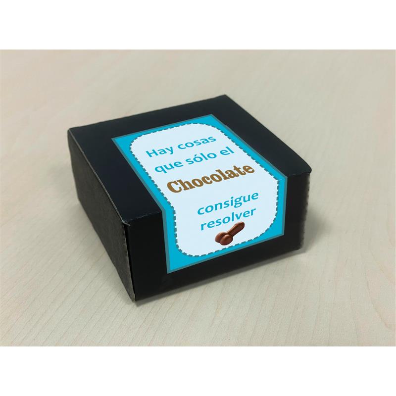 DIVERTY SEX - CAJA DE 8 BOMBONES CHOCOLATE PURO FORMA DE PENE