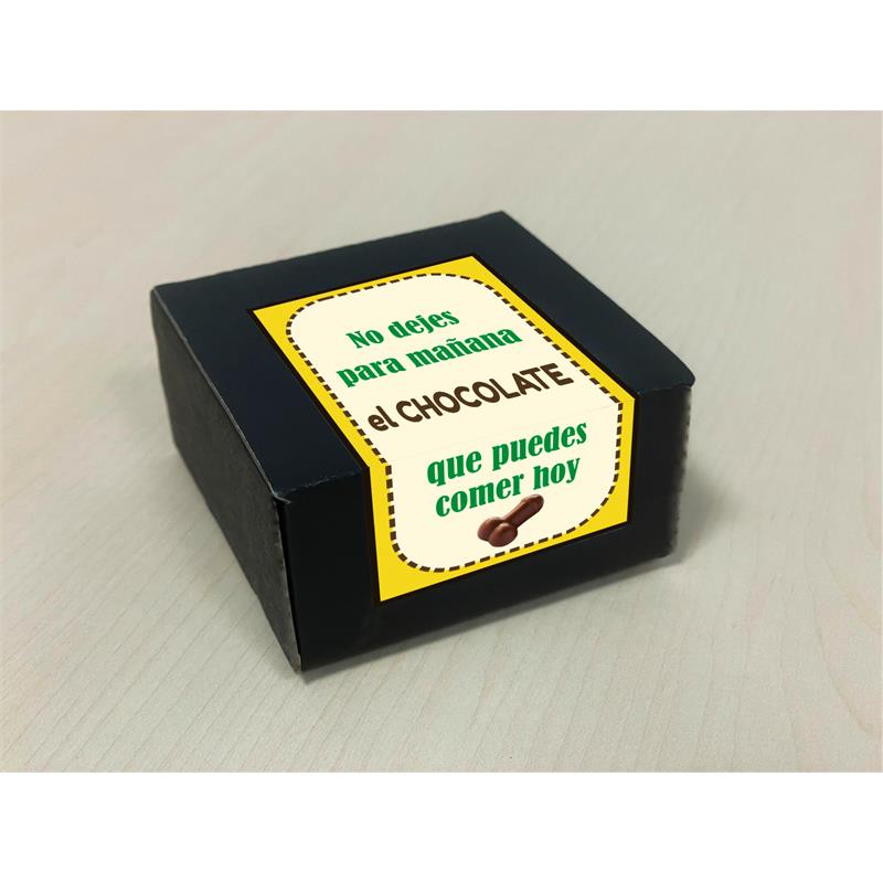 DIVERTY SEX - CAJA DE 8 BOMBONES CHOCOLATE PURO FORMA PENE